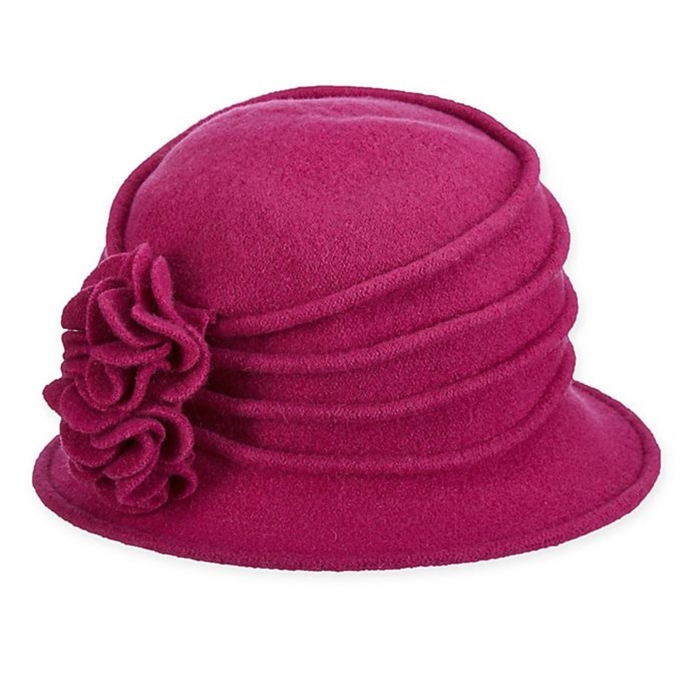 100% Pink Wool Hat Scala Collection Os - image 6